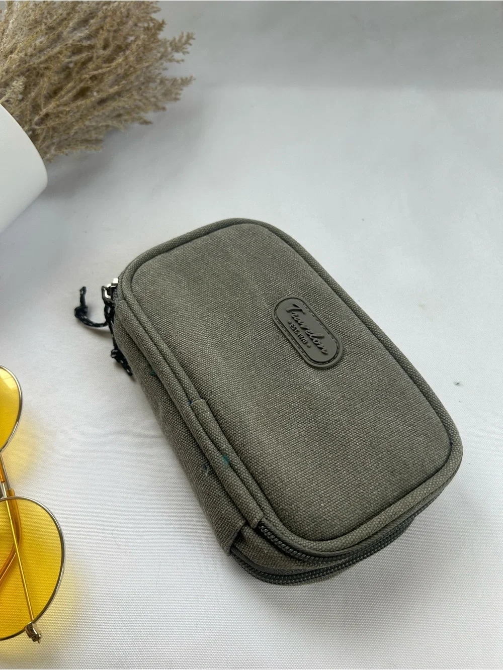 Olive Green Canvas Travelon Organizer Pouch